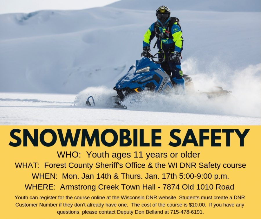 Snowmobile Safety Course Extension Forest County