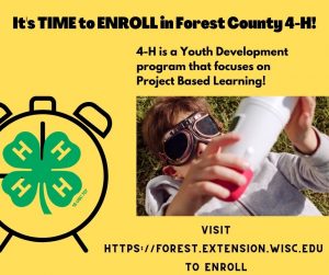 It’s time to enroll in Forest County 4-H!