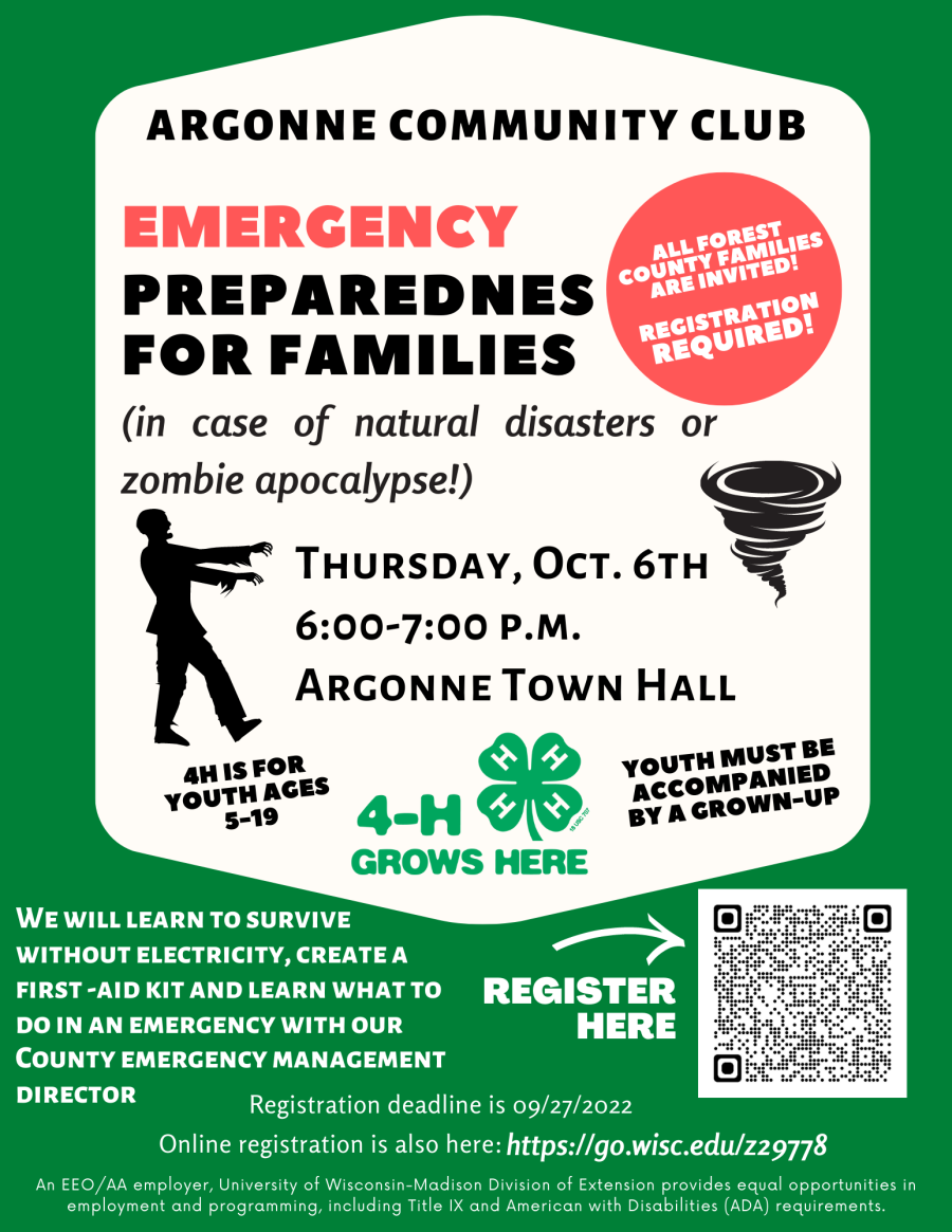 Argonne Community Club Emergency Preparedness Night Extension