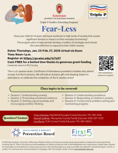 Triple P: Fear-Less Classes Begin January 23rd