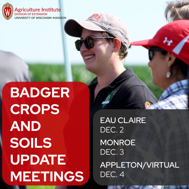 UW-Madison Extension Hosts Winter Badger Crop Update Meetings Dec. 2-4, 2025