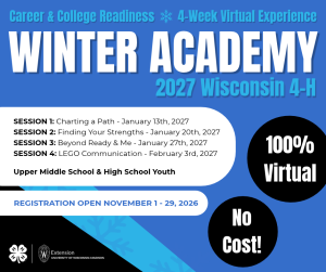 Wisconsin 4-H Winter Academy 2027