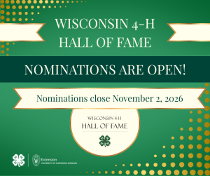Wisconsin 4-H Hall of Fame: Nominations Open